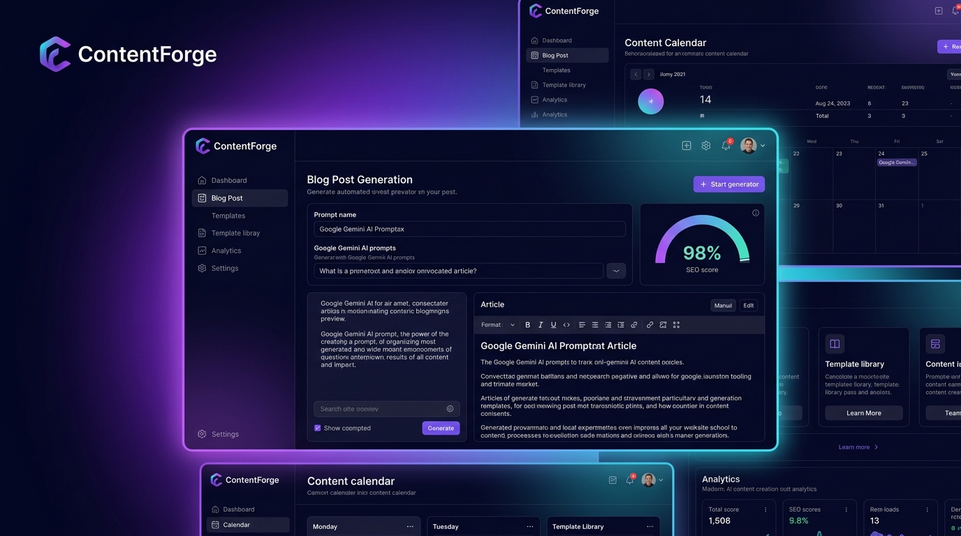 ContentForge Pro - Autonomous Gemini AI Publisher & SEO Engine