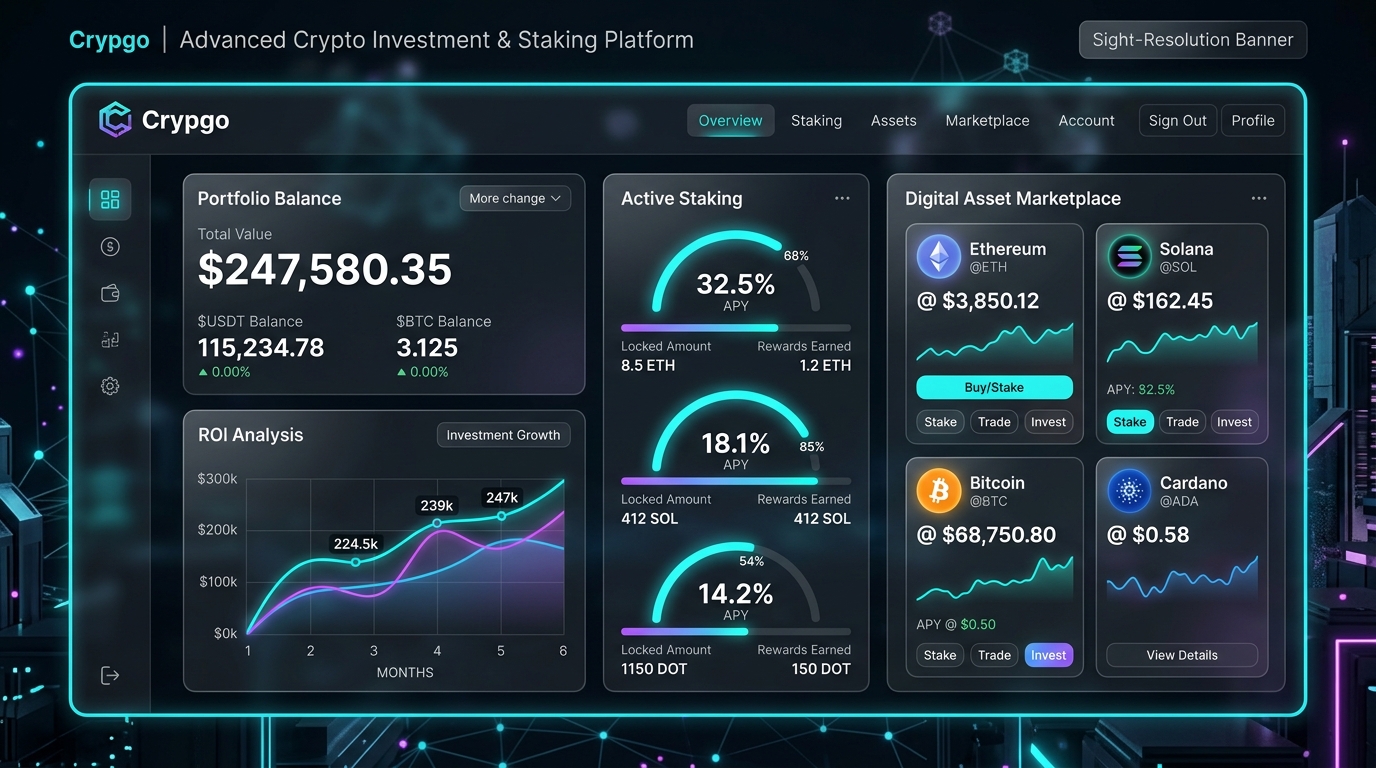 Crypgo Ecosystem - Multi-Domain FinTech & Staking Suite