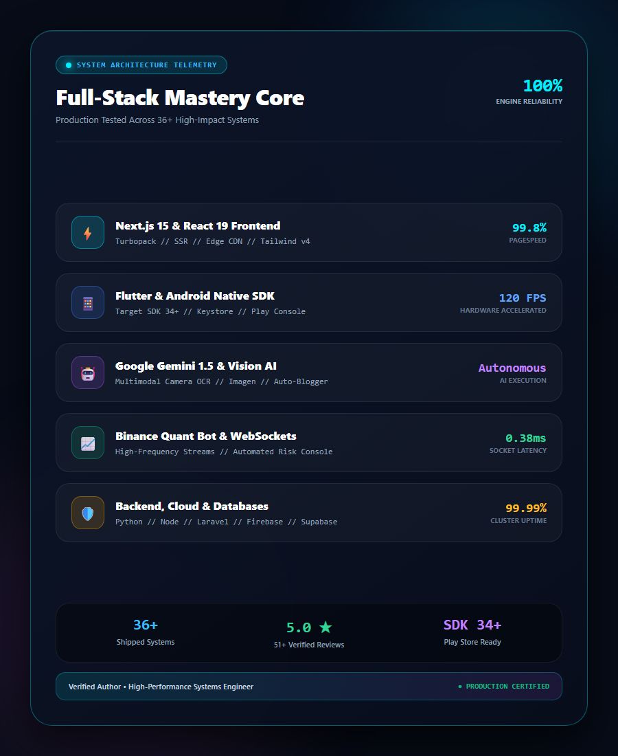 Full-Stack Mastery Core Architecture Telemetry